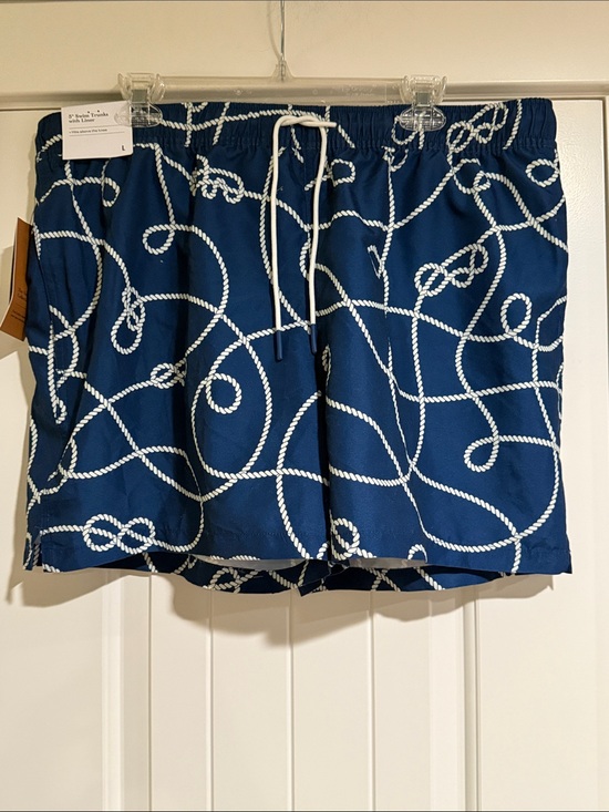 Goodfellow & Co Other - Nautical Rope Print Men’s Swim Trunks - Navy